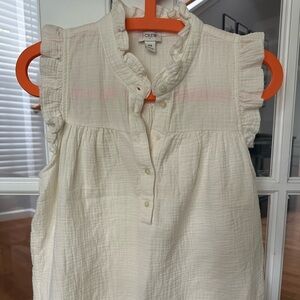 J. Crew Women’s gauze Ruffle Top XS
